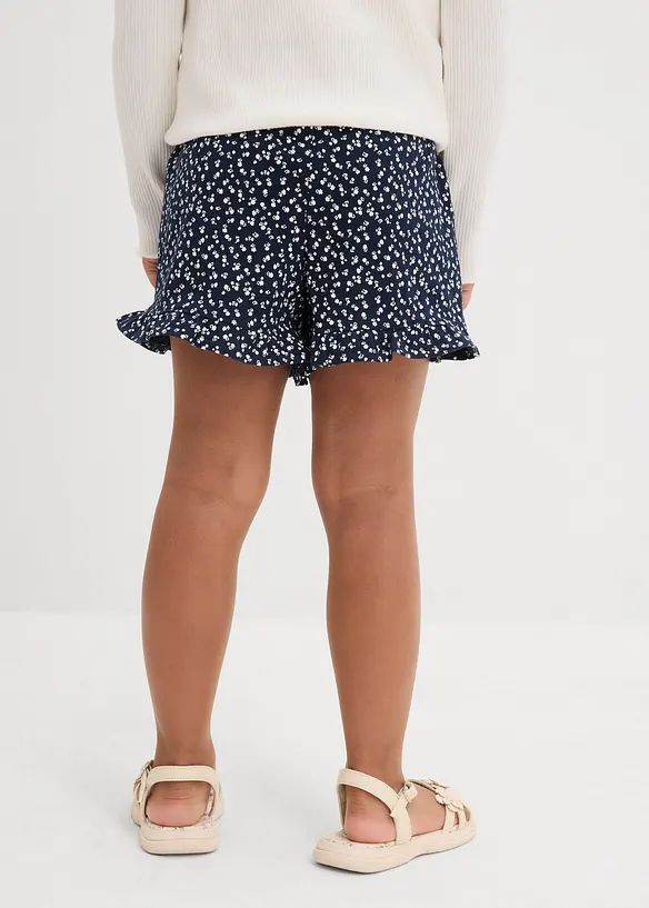 Jersey-Shorts aus reiner Bio-Baumwolle (3er Pack) in blau von hinten - bonprix