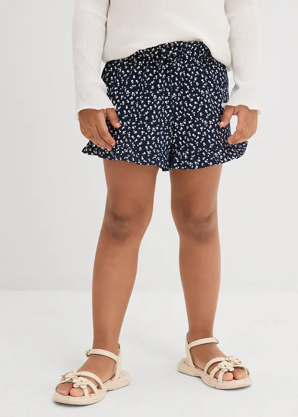 Jersey-Shorts aus reiner Bio-Baumwolle (3er Pack) in blau von vorne - bonprix