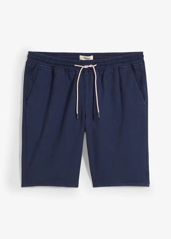 Schlupf-Bermuda aus Baumwolle in Regular Fit in blau von vorne - bonprix