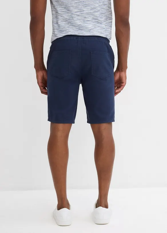 Schlupf-Bermuda aus Baumwolle in Regular Fit in blau von hinten - bonprix
