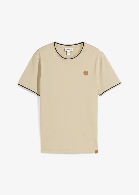 T-Shirt aus reiner Bio-Baumwolle in grün von vorne - bonprix