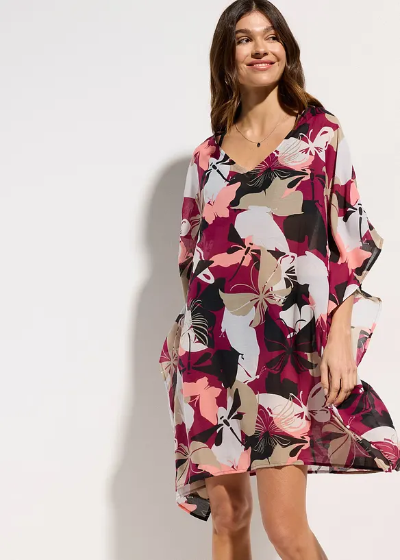 Oversized Strandtunika in lila von vorne (Totalaufnahme) - bonprix Oversized Strandtunika in lila von vorne (Totalaufnahme) - bonprix