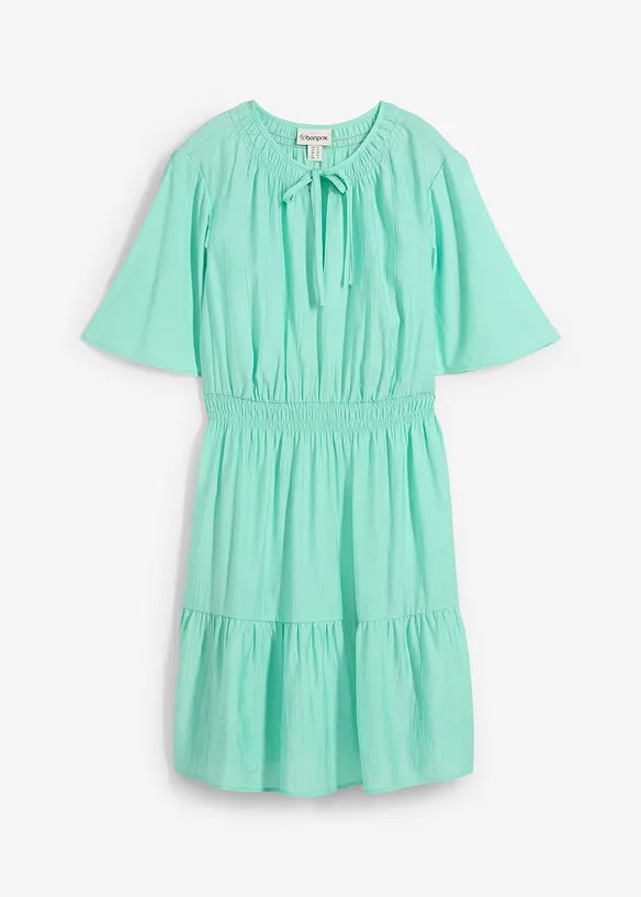 Minikleid aus fließendem Viskose-Mix in grün von vorne - bonprix Minikleid aus fließendem Viskose-Mix in grün von vorne - bonprix