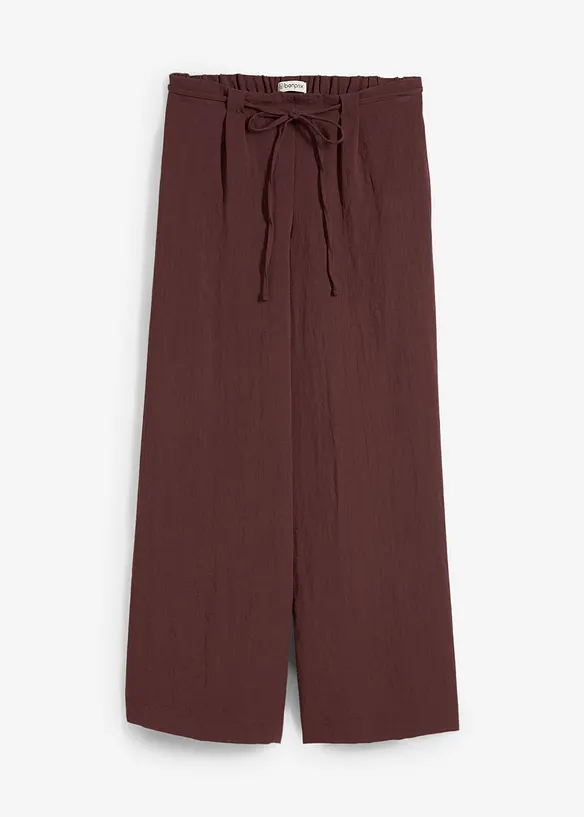 Culotte aus fließendem Viskose-Mix in braun von vorne - bonprix Culotte aus fließendem Viskose-Mix in braun von vorne - bonprix