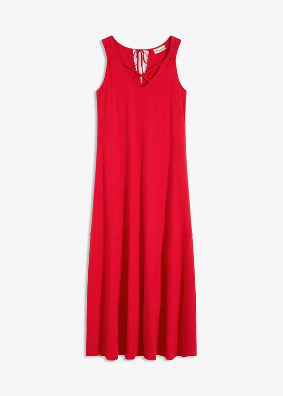 Trägerkleid aus reiner Bio-Baumwolle in rot von vorne - bonprix Trägerkleid aus reiner Bio-Baumwolle in rot von vorne - bonprix