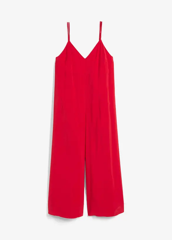 Jumpsuit mit verstellbaren Trägern aus Viskose-Mix in rot von vorne - bonprix Jumpsuit mit verstellbaren Trägern aus Viskose-Mix in rot von vorne - bonprix