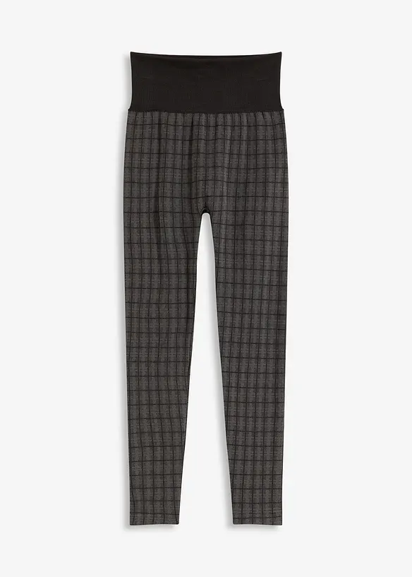 Seamless Thermo-Strumpfleggings in schwarz von vorne - bonprix