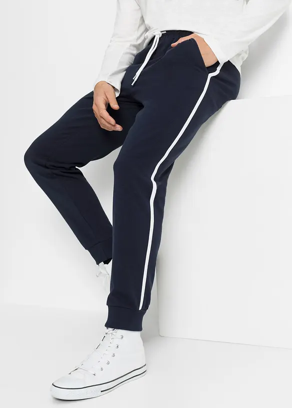 Regular Fit Jogginghose (2er Pack) in schwarz von vorne - bonprix