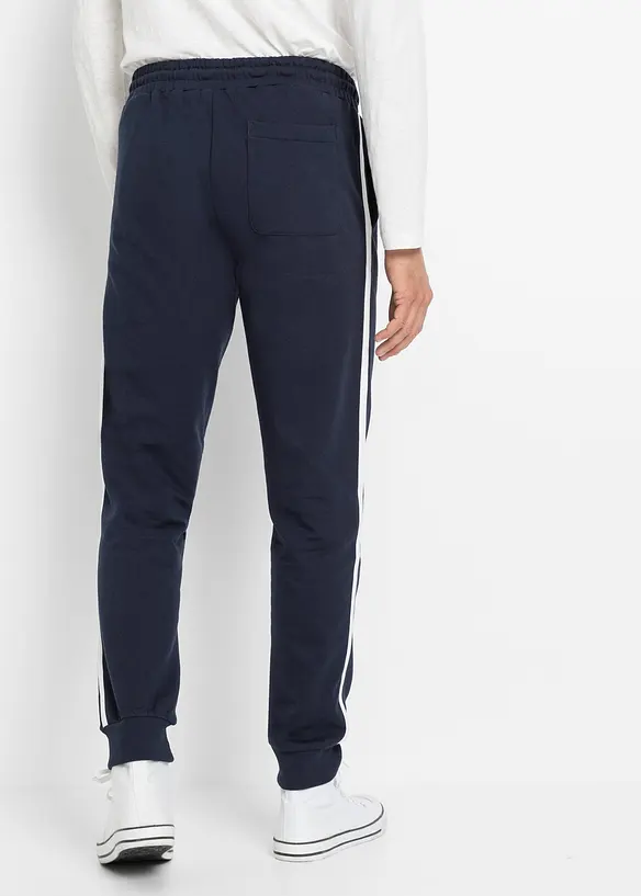 Regular Fit Jogginghose (2er Pack) in schwarz von hinten - bonprix
