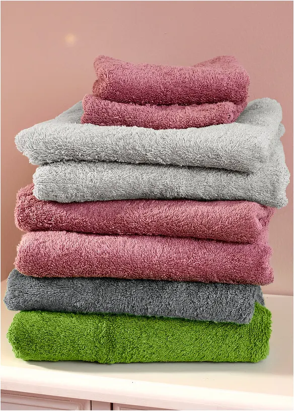 Baumwoll-Handtuch Deluxe in grau (Ambiente) - bonprix