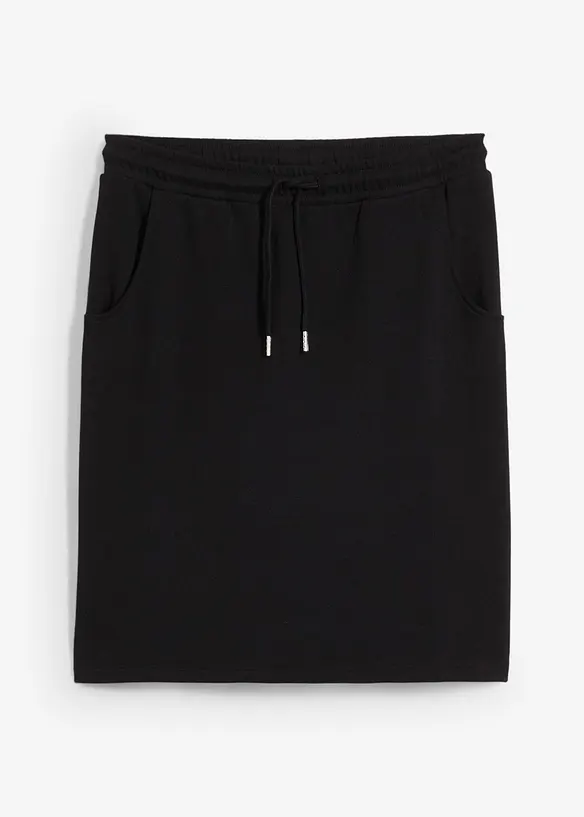 Sweatrock mit Taschen in schwarz von vorne - bonprix Sweatrock mit Taschen in schwarz von vorne - bonprix