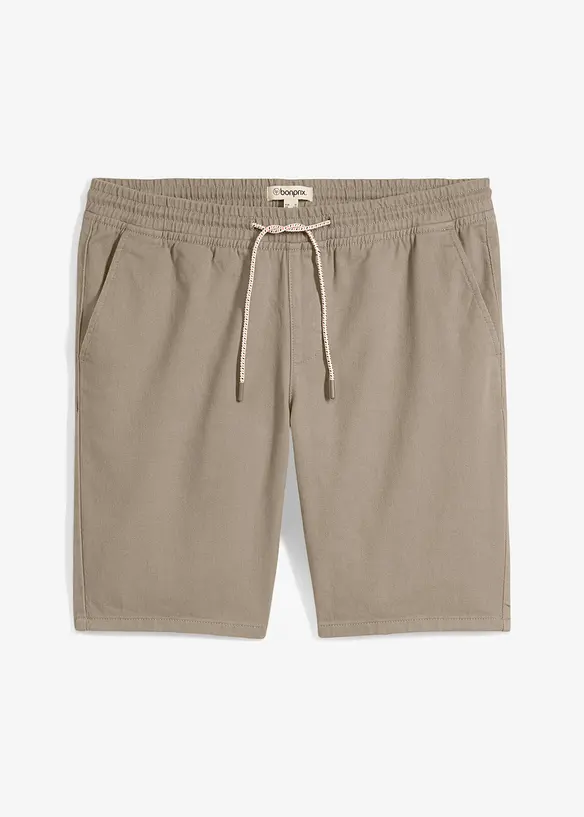 Schlupf-Bermuda aus Baumwolle in Regular Fit in grün von vorne - bonprix