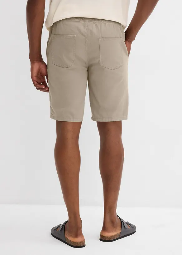 Schlupf-Bermuda aus Baumwolle in Regular Fit in grün von hinten - bonprix