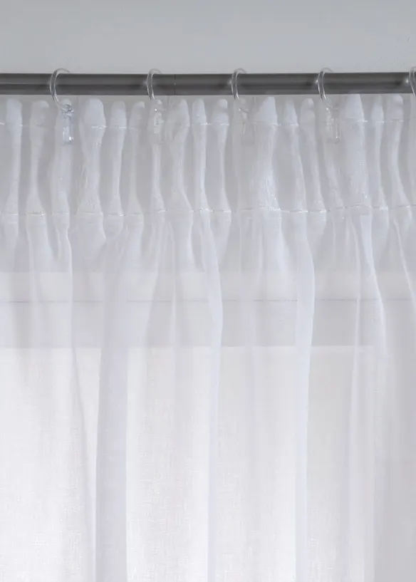 Gardine mit recyceltem Polyester (1er Pack) in weiß - bonprix