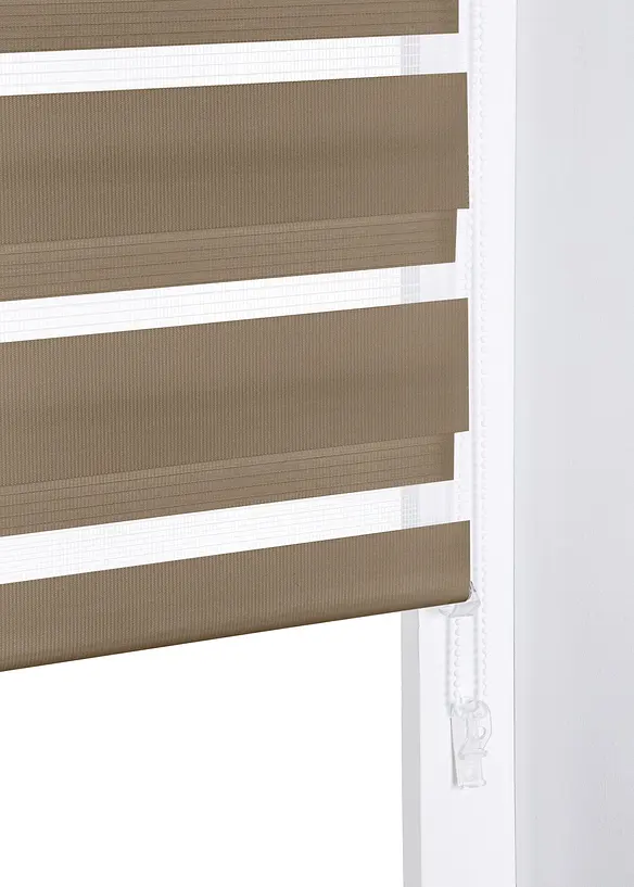 Doppelrollo Multifix in braun (Detailaufnahme) - bonprix