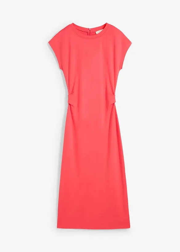 Midikleid aus softem Punto-di-Roma in pink von vorne - bonprix Midikleid aus softem Punto-di-Roma in pink von vorne - bonprix