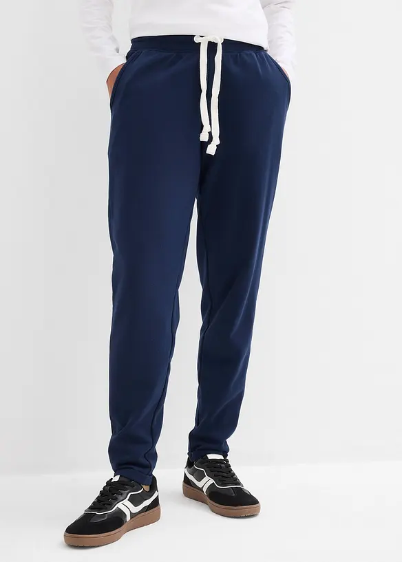 Sweathose mit Bequembund in blau von vorne - bonprix
