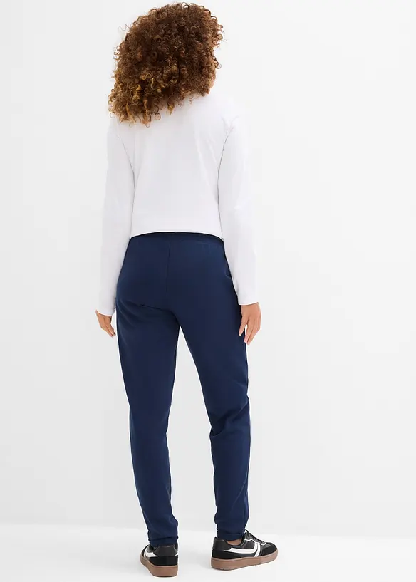 Sweathose mit Bequembund in blau von hinten - bonprix