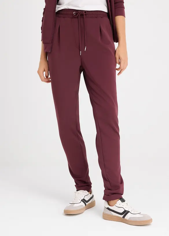 Chinohose aus Scuba in rot von vorne - bonprix Chinohose aus Scuba in rot von vorne - bonprix