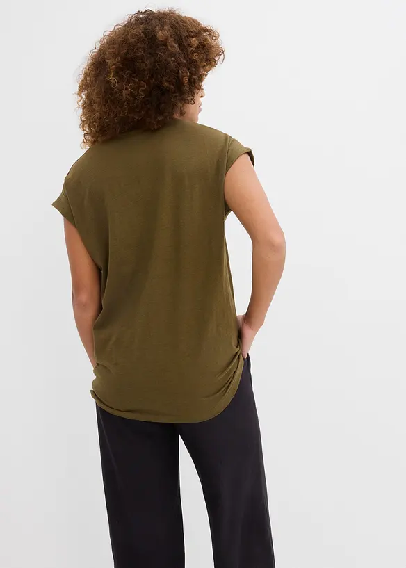 Longshirt aus reiner Bio-Baumwolle (2er Pack) in grün von hinten (im Anschnitt) - bonprix Longshirt aus reiner Bio-Baumwolle (2er Pack) in grün von hinten (im Anschnitt) - bonprix