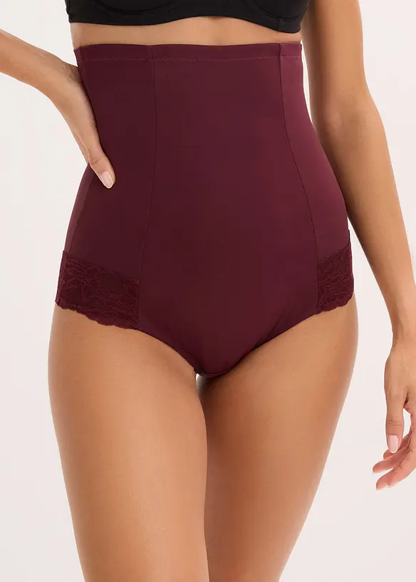 Highwaist Shape Panty mit Spitze und starker Formkraft in rot von vorne - bonprix Highwaist Shape Panty mit Spitze und starker Formkraft in rot von vorne - bonprix
