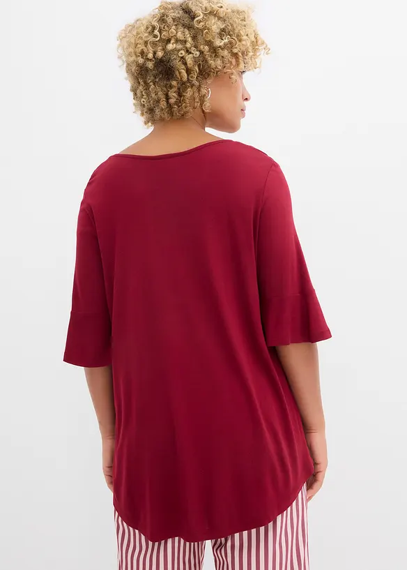 Shirt aus softer Viskose in rot von hinten (im Anschnitt) - bonprix Shirt aus softer Viskose in rot von hinten (im Anschnitt) - bonprix