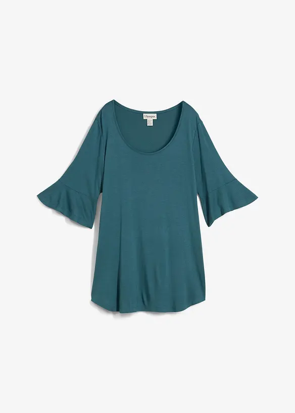 Shirt aus softer Viskose in petrol von vorne - bonprix Shirt aus softer Viskose in petrol von vorne - bonprix