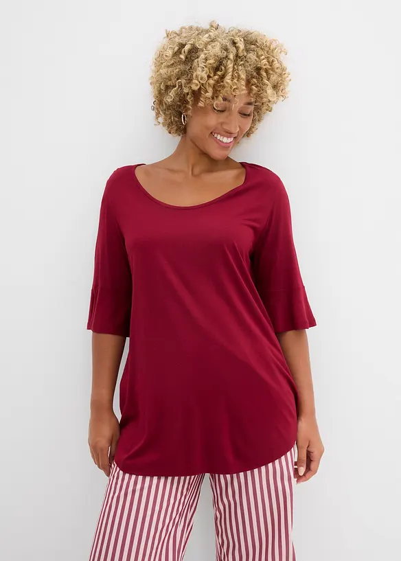 Shirt aus softer Viskose in rot von vorne (im Anschnitt) - bonprix Shirt aus softer Viskose in rot von vorne (im Anschnitt) - bonprix