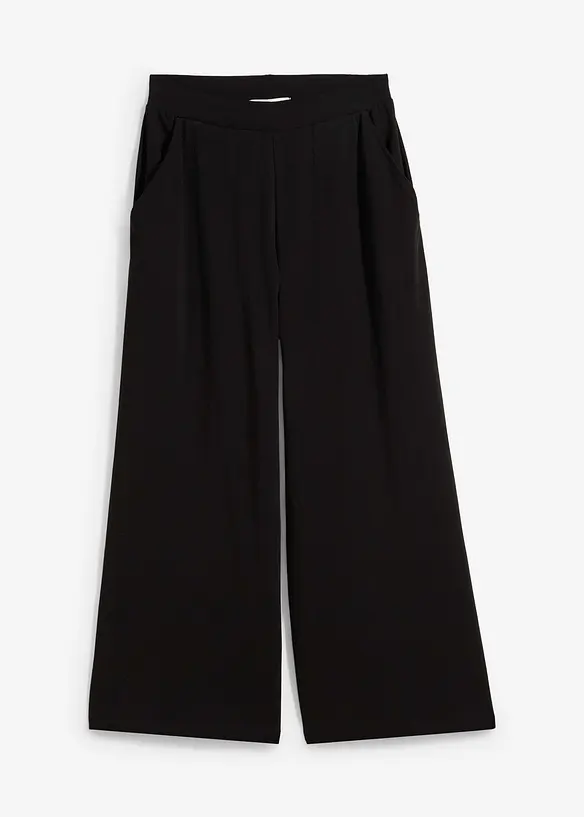 7/8-Hose aus Bio-Baumwolle mit Stretch in schwarz von vorne - bonprix