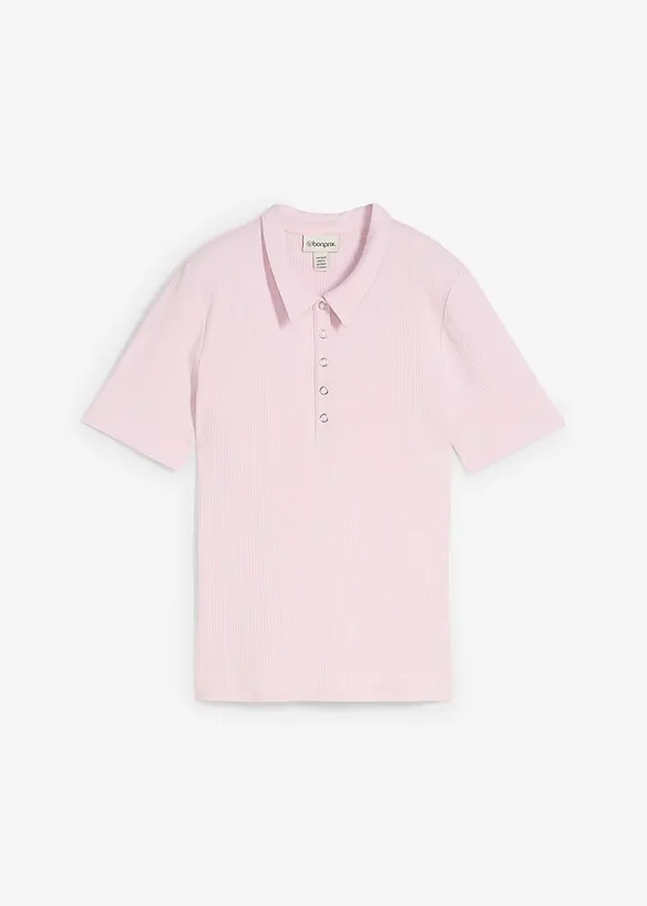 Poloshirt aus Viskose-Mix in lila von vorne - bonprix Poloshirt aus Viskose-Mix in lila von vorne - bonprix