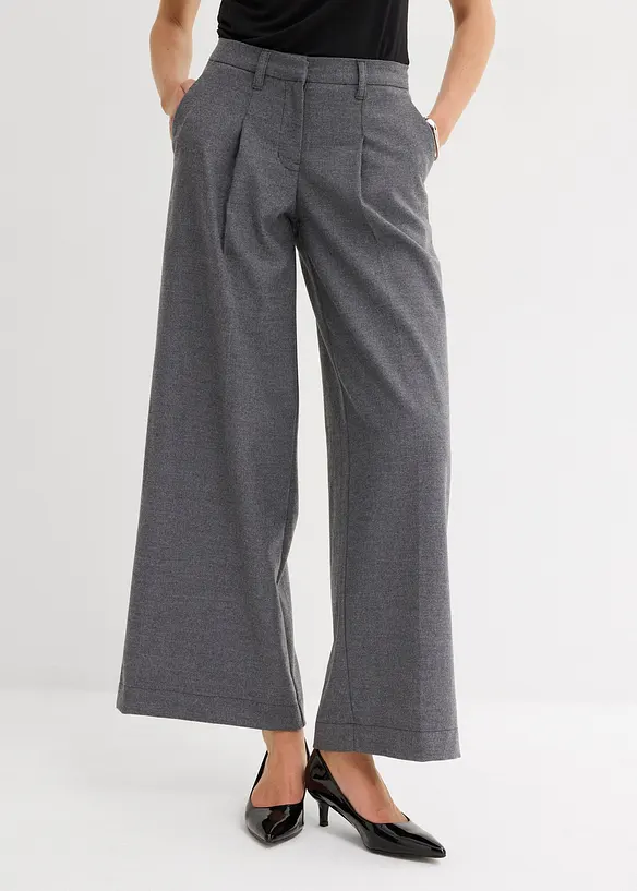Bundfaltenhose in grau von vorne - bonprix Bundfaltenhose in grau von vorne - bonprix