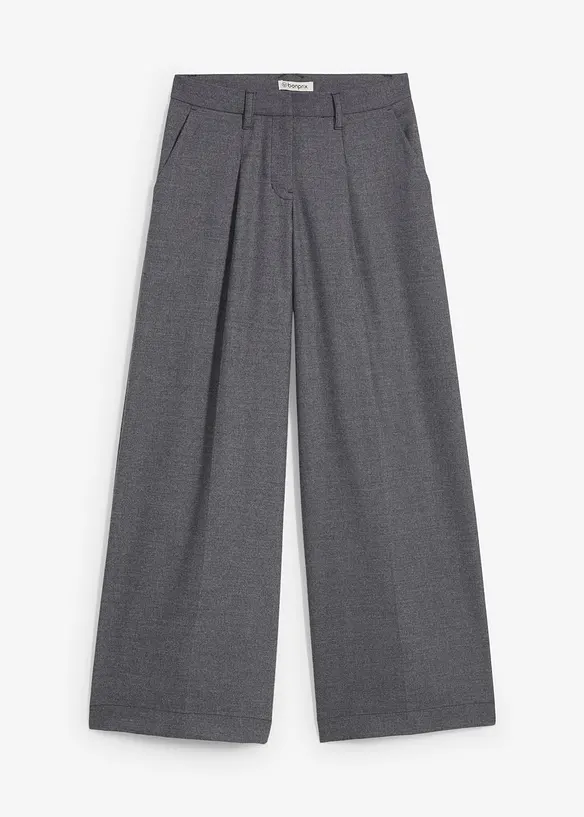 Bundfaltenhose in grau von vorne - bonprix Bundfaltenhose in grau von vorne - bonprix