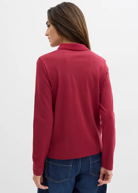 Poloshirt aus schwerer Bio-Baumwolle in rot von hinten (im Anschnitt) - bonprix Poloshirt aus schwerer Bio-Baumwolle in rot von hinten (im Anschnitt) - bonprix