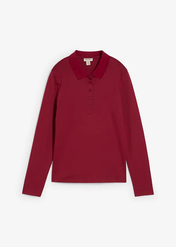 Poloshirt aus schwerer Bio-Baumwolle in rot von vorne - bonprix Poloshirt aus schwerer Bio-Baumwolle in rot von vorne - bonprix