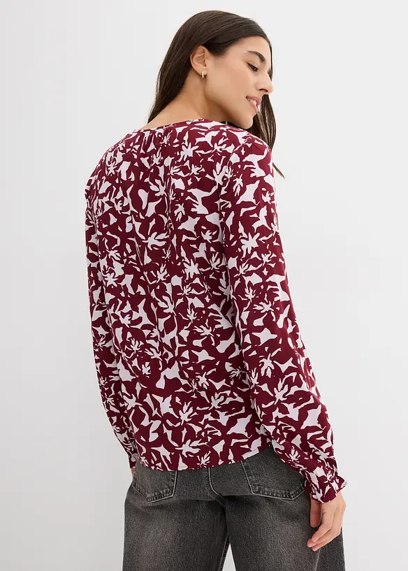 Tunikabluse aus Viskose in rot von hinten (im Anschnitt) - bonprix Tunikabluse aus Viskose in rot von hinten (im Anschnitt) - bonprix