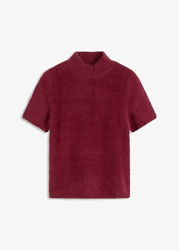 Federgarn-Pullover in rot von vorne - bonprix