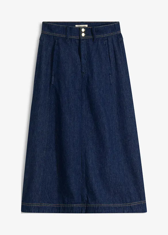 Jeansrock Midilänge in blau von vorne - bonprix Jeansrock Midilänge in blau von vorne - bonprix