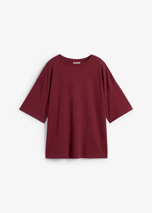 Oversized T-Shirt in rot von vorne - bonprix