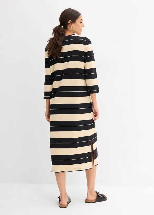 Shirtkleid aus reiner Baumwolle in schwarz von hinten (Totalaufnahme) - bonprix Shirtkleid aus reiner Baumwolle in schwarz von hinten (Totalaufnahme) - bonprix