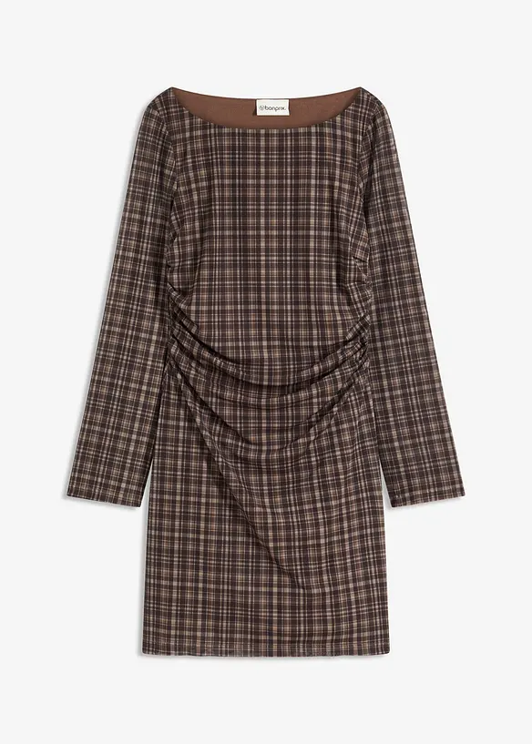 Jerseykleid mit Raffung in grün von vorne - bonprix Jerseykleid mit Raffung in grün von vorne - bonprix