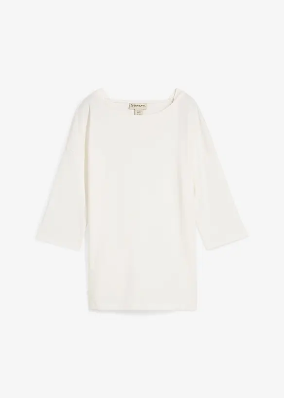 Shirt aus schwerer Baumwolle in weiß von vorne - bonprix Shirt aus schwerer Baumwolle in weiß von vorne - bonprix