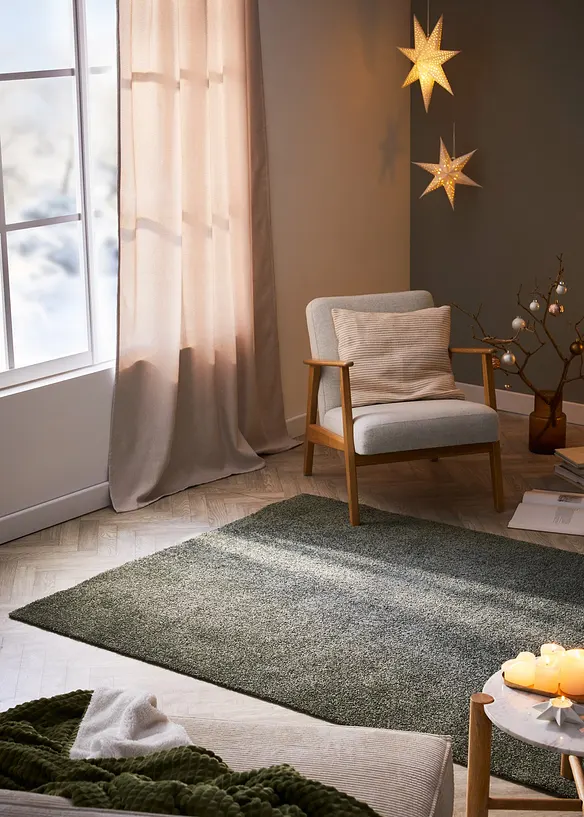 Waschbarer Teppich mit weichem Flor in grün (Ambiente) - bonprix
