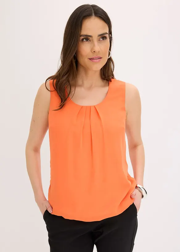 Blusentop in orange von vorne (im Anschnitt) - bonprix Blusentop in orange von vorne (im Anschnitt) - bonprix