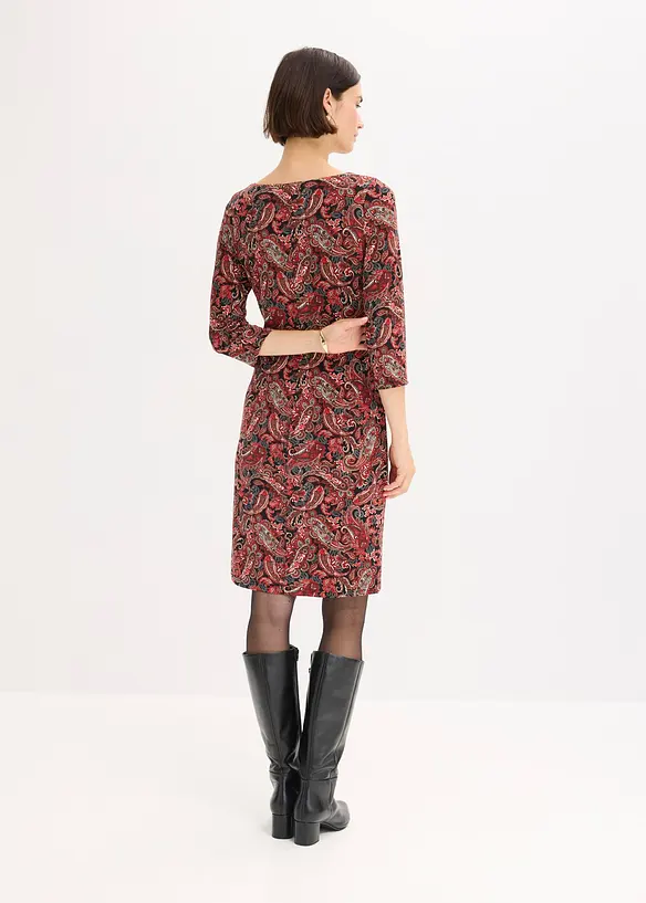 Shirtkleid mit Paisley-Druck in schwarz von hinten (Totalaufnahme) - bonprix Shirtkleid mit Paisley-Druck in schwarz von hinten (Totalaufnahme) - bonprix