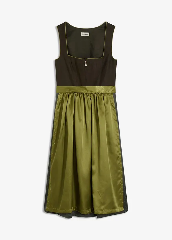 Dirndl und Schürze (2-tlg.Set) in grün von vorne - bonprix Dirndl und Schürze (2-tlg.Set) in grün von vorne - bonprix