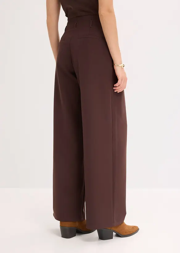 Bundfaltenhose mit Bequembund in braun von hinten - bonprix Bundfaltenhose mit Bequembund in braun von hinten - bonprix