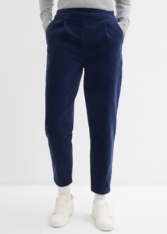 Cordhose aus Baumwoll-Mix in blau von vorne - bonprix Cordhose aus Baumwoll-Mix in blau von vorne - bonprix