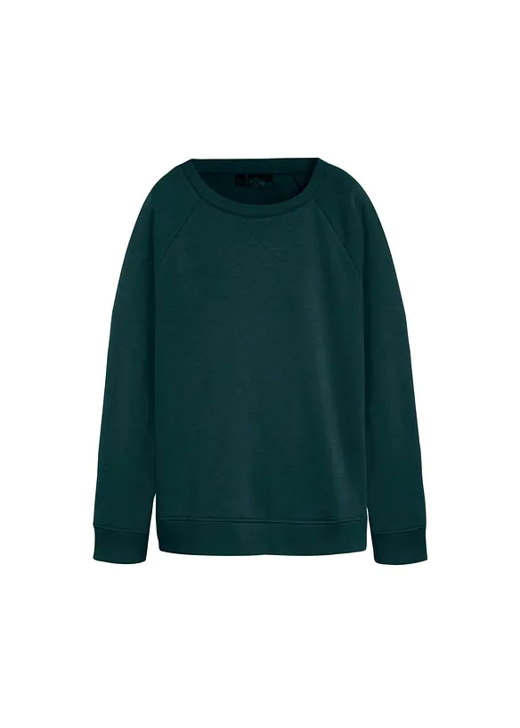 Basic Sweatshirt in petrol von vorne - bonprix