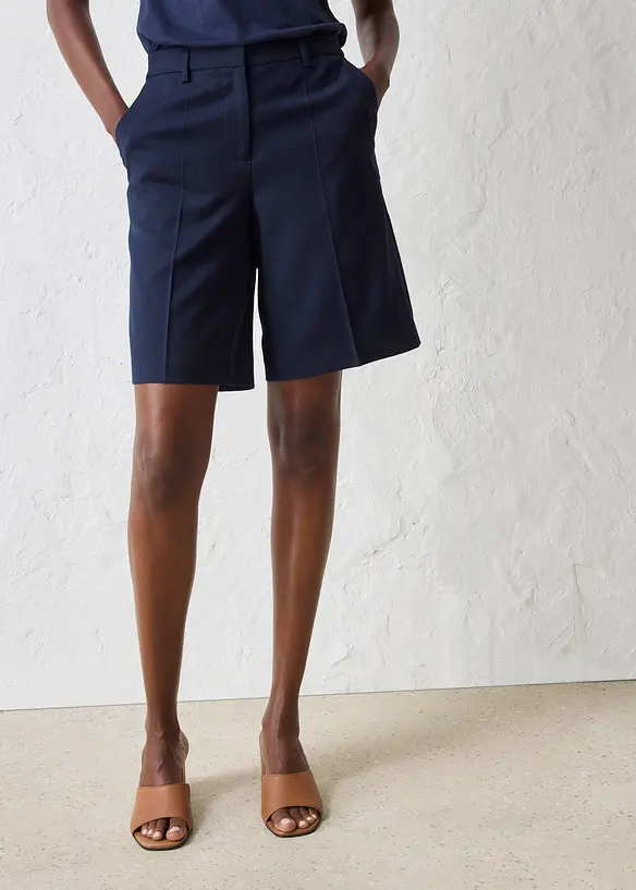 Shorts mit Wollanteil in blau von vorne - bonprix Shorts mit Wollanteil in blau von vorne - bonprix