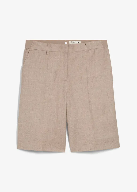 Shorts mit Wollanteil in beige von vorne - bonprix Shorts mit Wollanteil in beige von vorne - bonprix